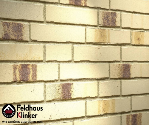 Фасадная плитка ручной формовки Feldhaus Klinker R970 bacco crema maron, 240*71*14 мм